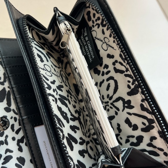NWT JESSICA SIMPSON WILMA DOUBLE GUSSET BIFOLD LARGE WALLET CASE ORGANIZER - Picture 9 of 12